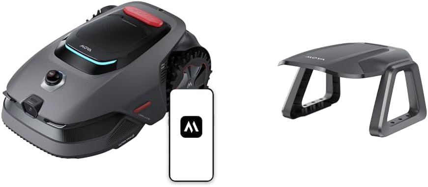 MOVA LiDAX Ultra 1200 Pacchetto Completo Tosaerba Robot e Garage di Ricarica, Funzione Mappatura Automatica LiDAR 3D Visione Panoramica 360° AI, Senza RTK e Cavo Limite, Pianificazione Ottimizzata